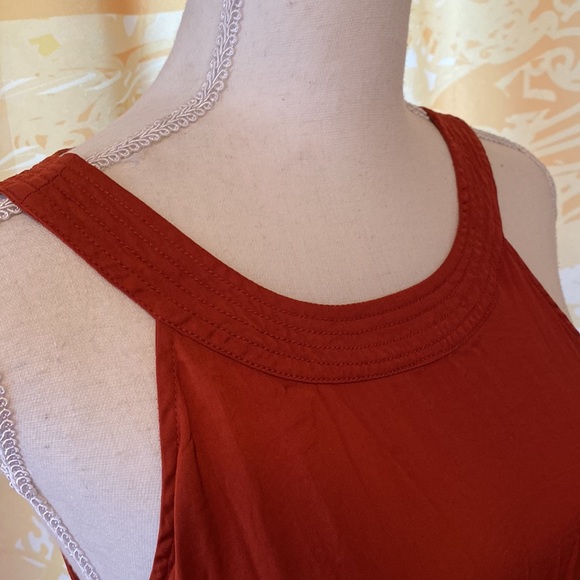 RACHEL ZOE HALTER SILKY MAXI DRESS SIZE 6 TERRACOTTA - Picture 4 of 7